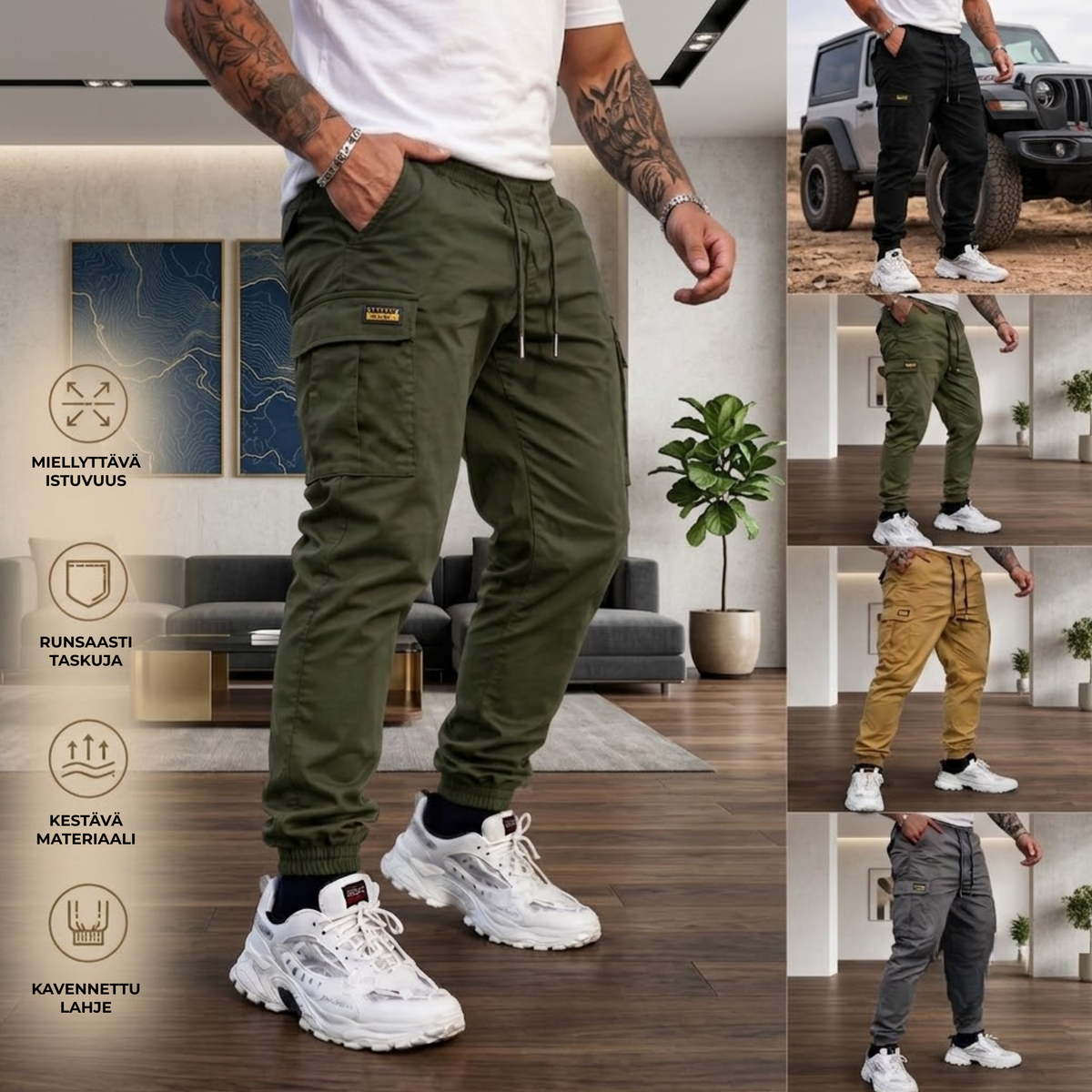 CargoEase™ | Le confort d’un jogging, l’élégance en plus