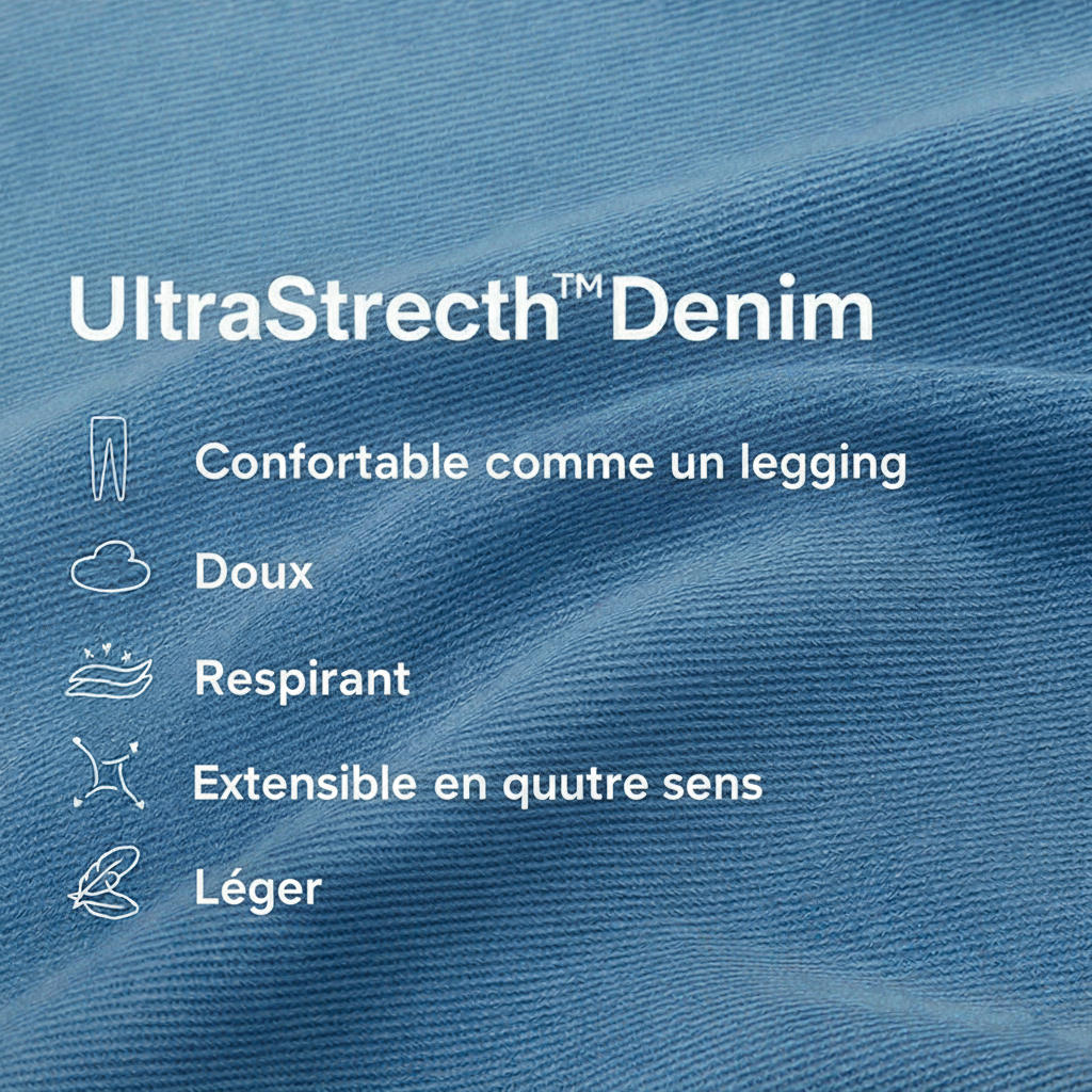 UltraStretch™ – Jean Taille Haute Ultra-Stretch avec Poches Pratiques - Science Factory FR