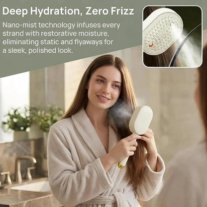SleekMist™ Pro Brosse Lissante Rechargeable avec Peigne Démêlant Intégré