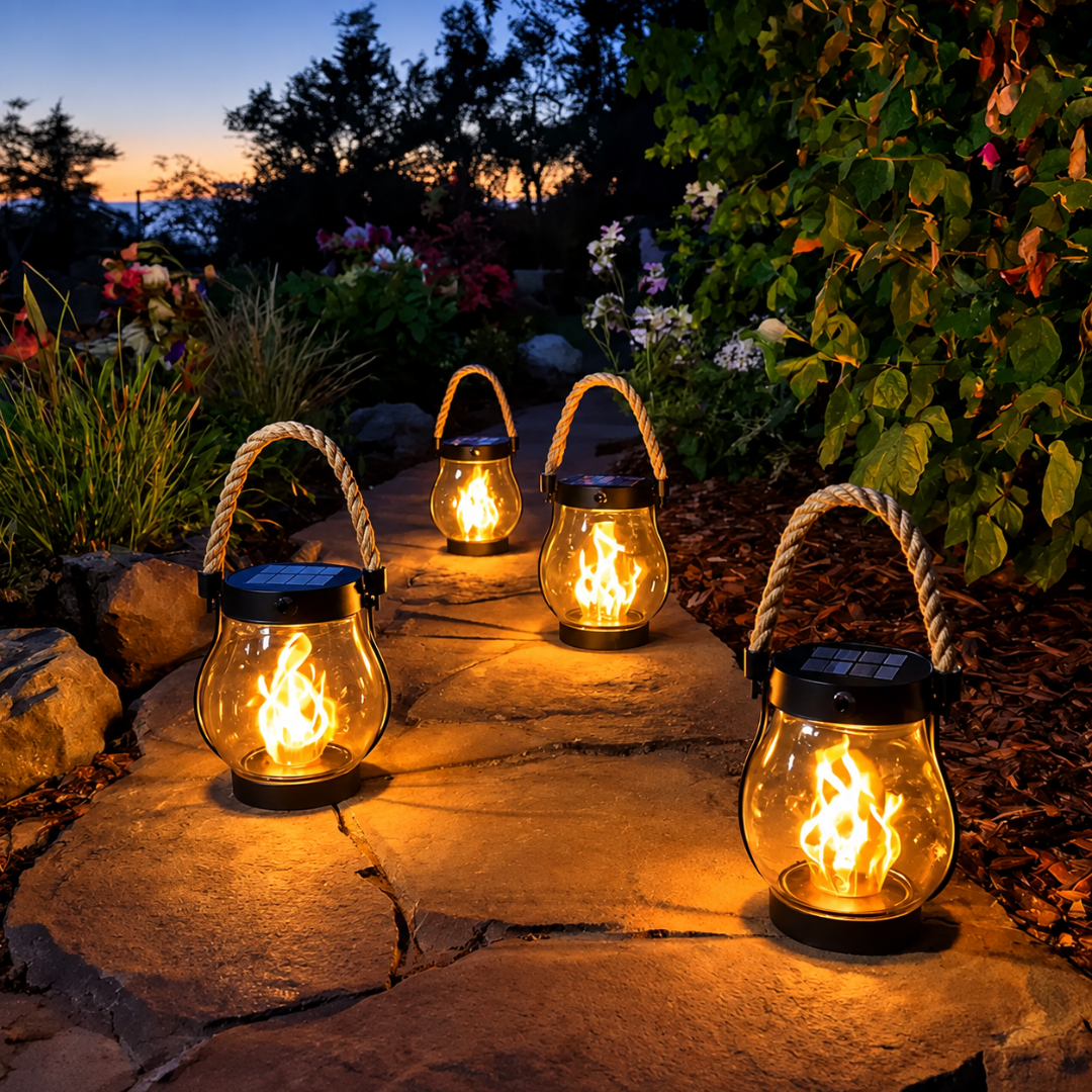 SolarFlame™ | Lanterne solaire avec effet de flamme réaliste