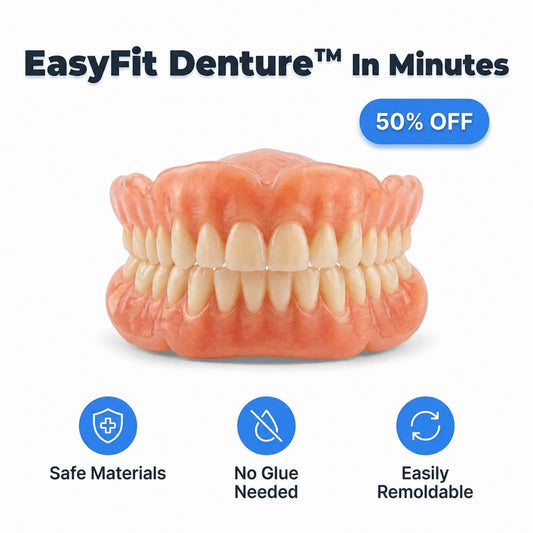 EasyFit Denture™ Ensemble de prothèses dentaires à ajustement personnalisé – Confort sans adhésif
