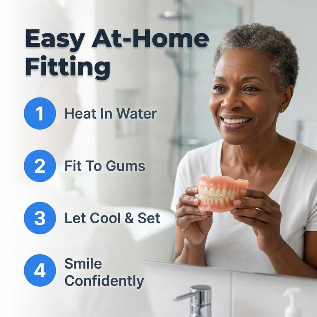 EasyFit Denture™ Ensemble de prothèses dentaires à ajustement personnalisé – Confort sans adhésif