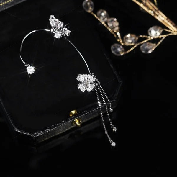 Celestelle™ – Boucles d’Oreilles Papillon & Fleur à Pampilles (50% de Réduction) - Science Factory FR