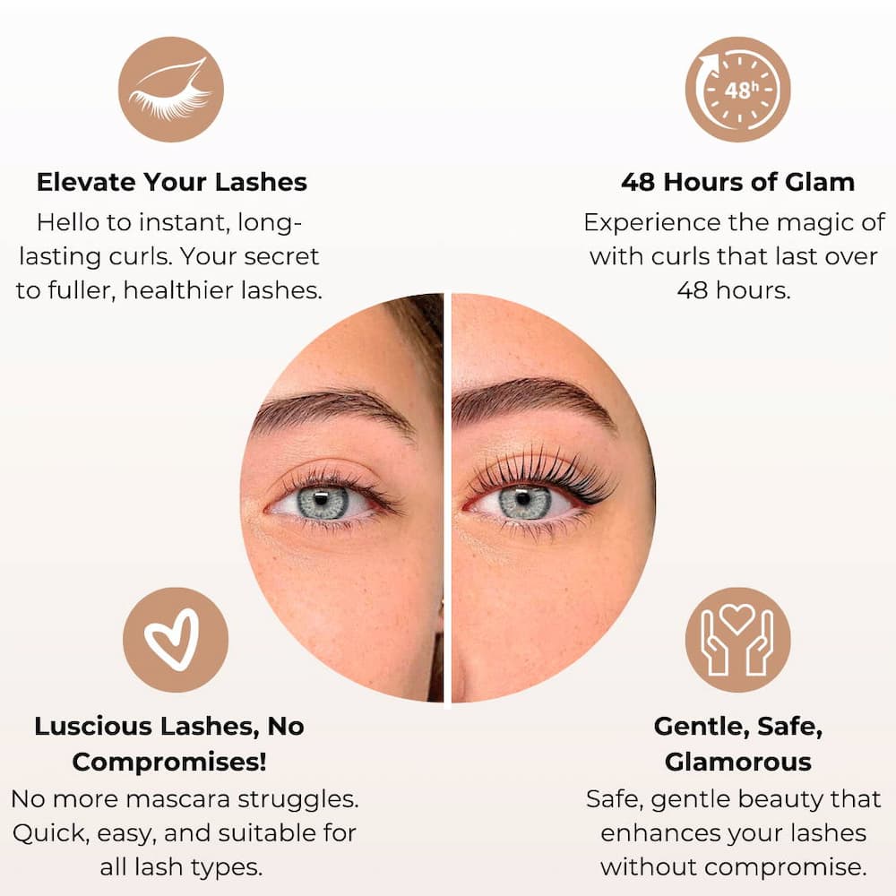 LashGlow™ | Recourbe-cils chauffant pour une courbure longue durée