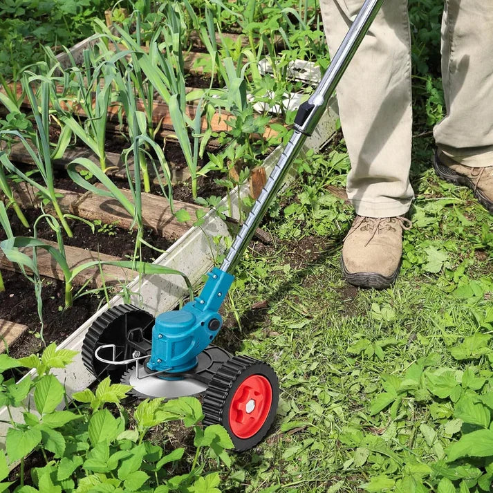 LawnLift™ | Coupe-bordures sans fil et pliable – Hauteur réglable, roues et 3 types de lames