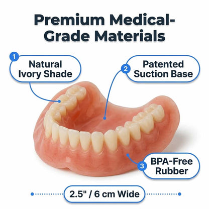 EasyFit Denture™ Ensemble de prothèses dentaires à ajustement personnalisé – Confort sans adhésif