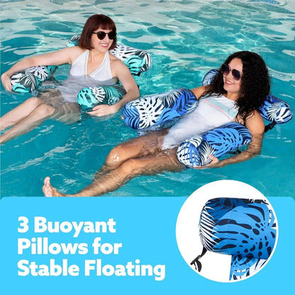 FloatZen™ | Fauteuil flottant gonflable avec siège en maille et dossier réglable