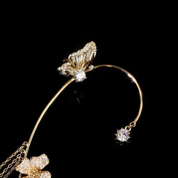 Celestelle™ – Boucles d’Oreilles Papillon & Fleur à Pampilles (50% de Réduction) - Science Factory FR