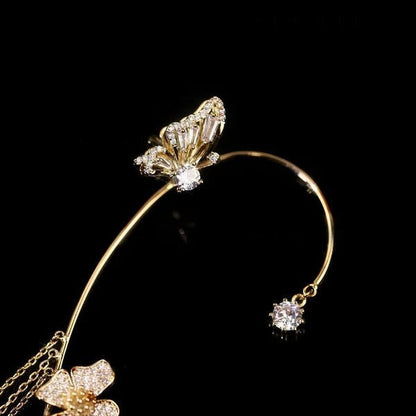 Celestelle™ – Boucles d’Oreilles Papillon & Fleur à Pampilles (50% de Réduction) - Science Factory FR