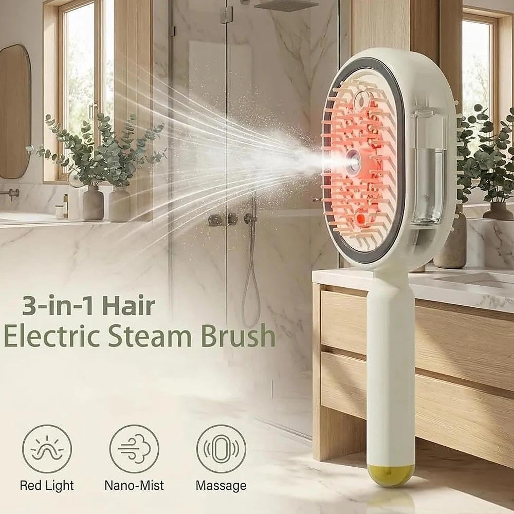 SleekMist™ Pro Brosse Lissante Rechargeable avec Peigne Démêlant Intégré