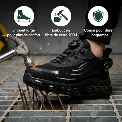 AeroSafe™ S3 Air – Chaussures de sécurité ultralégères avec embout en acier et fermeture à molette
