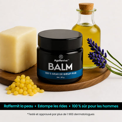 AgeRevive™ Wrinkle Defense Tallow Balm for Men | La solution naturelle pour une peau sans rides !