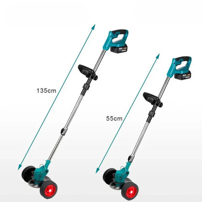 LawnLift™ | Coupe-bordures sans fil et pliable – Hauteur réglable, roues et 3 types de lames