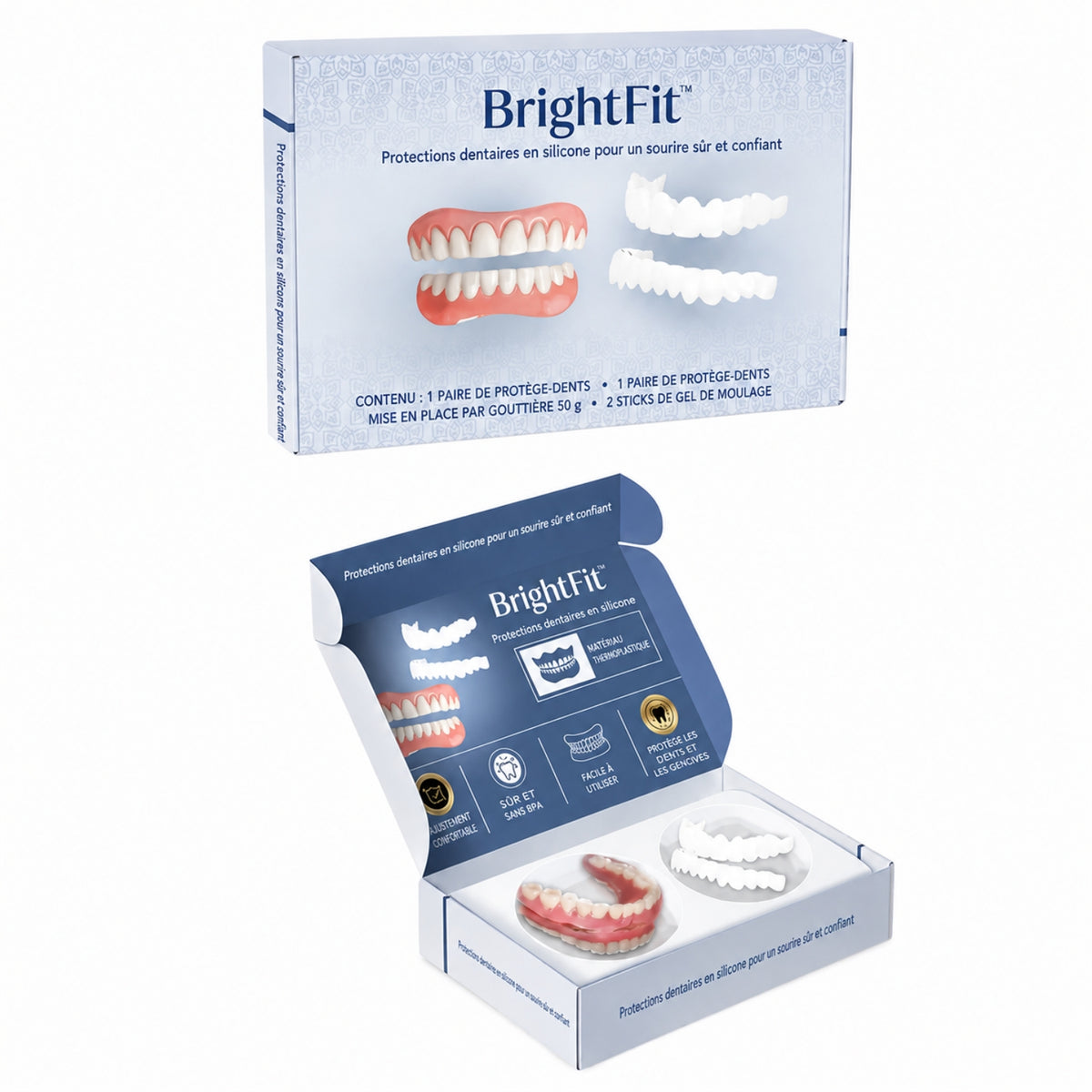 BrightFit™ | Le sourire parfait et instantané, sans douleur ni rendez-vous