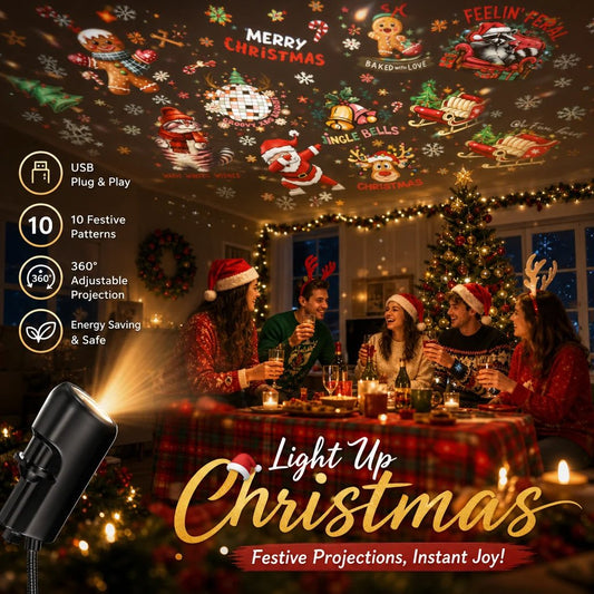 StarryMagic™ | Projecteur HD de Noël aux effets lumineux magiques 🎄🌟