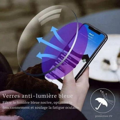 BlueShield™ | Lunettes de lecture anti-lumière bleue haute résistance – Vision de près et de loin | 1+1 OFFERT