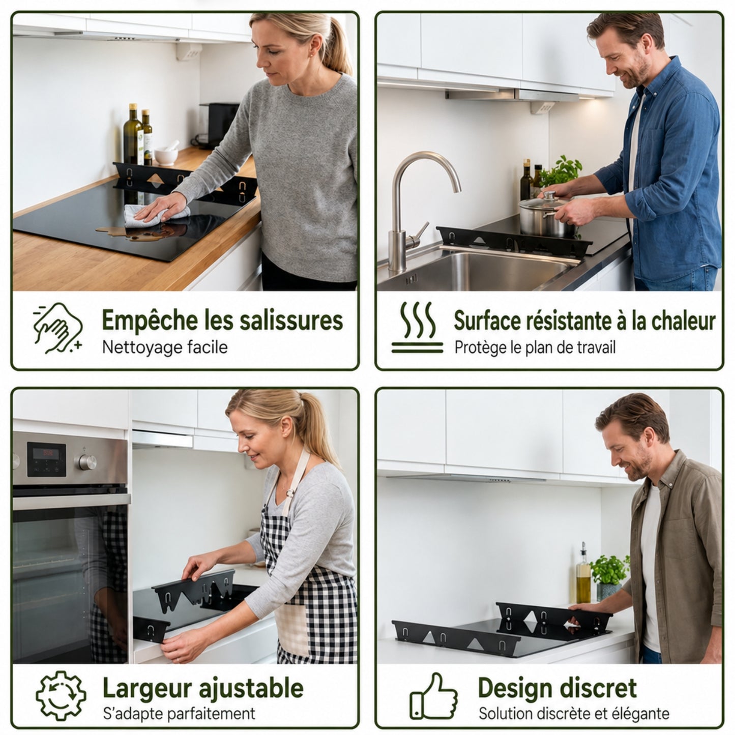 GapLock™ Extend – Protège-Interstice Extensible pour Cuisinière – Protection Réglable pour Plan de Travail de Cuisine