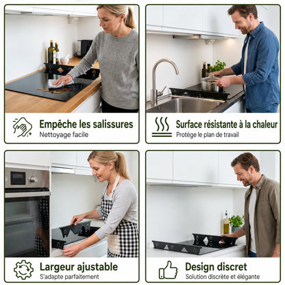 GapLock™ Extend – Protège-Interstice Extensible pour Cuisinière – Protection Réglable pour Plan de Travail de Cuisine