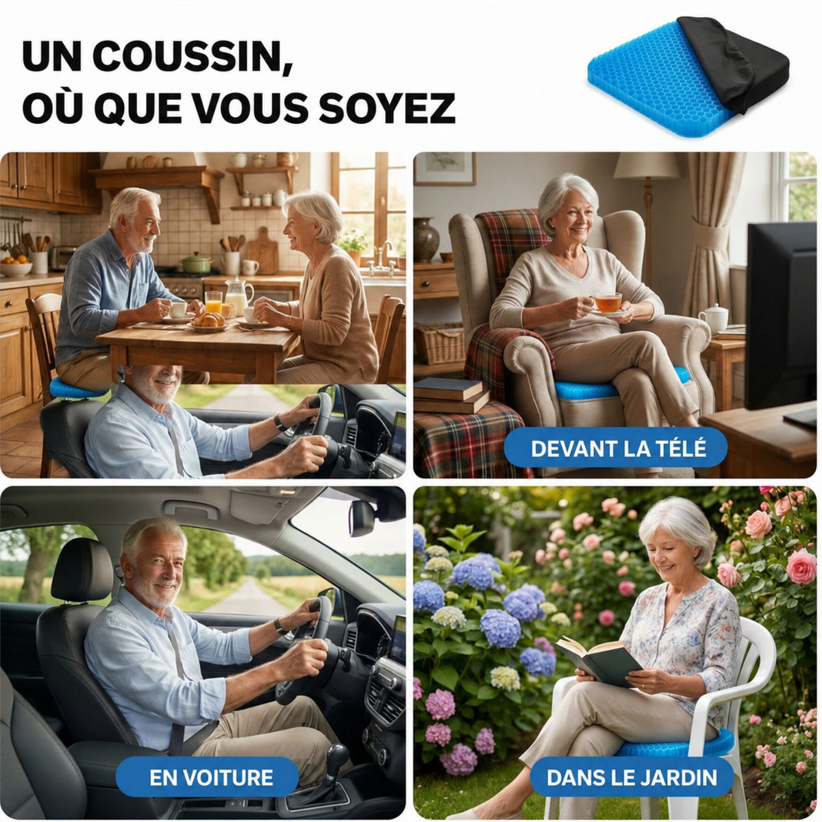 GelCushion Pro™ | Asseyez-vous plus confortablement chaque jour