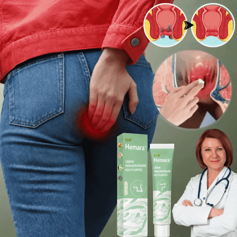 HemoraCare™ | Crème végétale contre les hémorroïdes | Traite 99 % des hémorroïdes dès la première application !