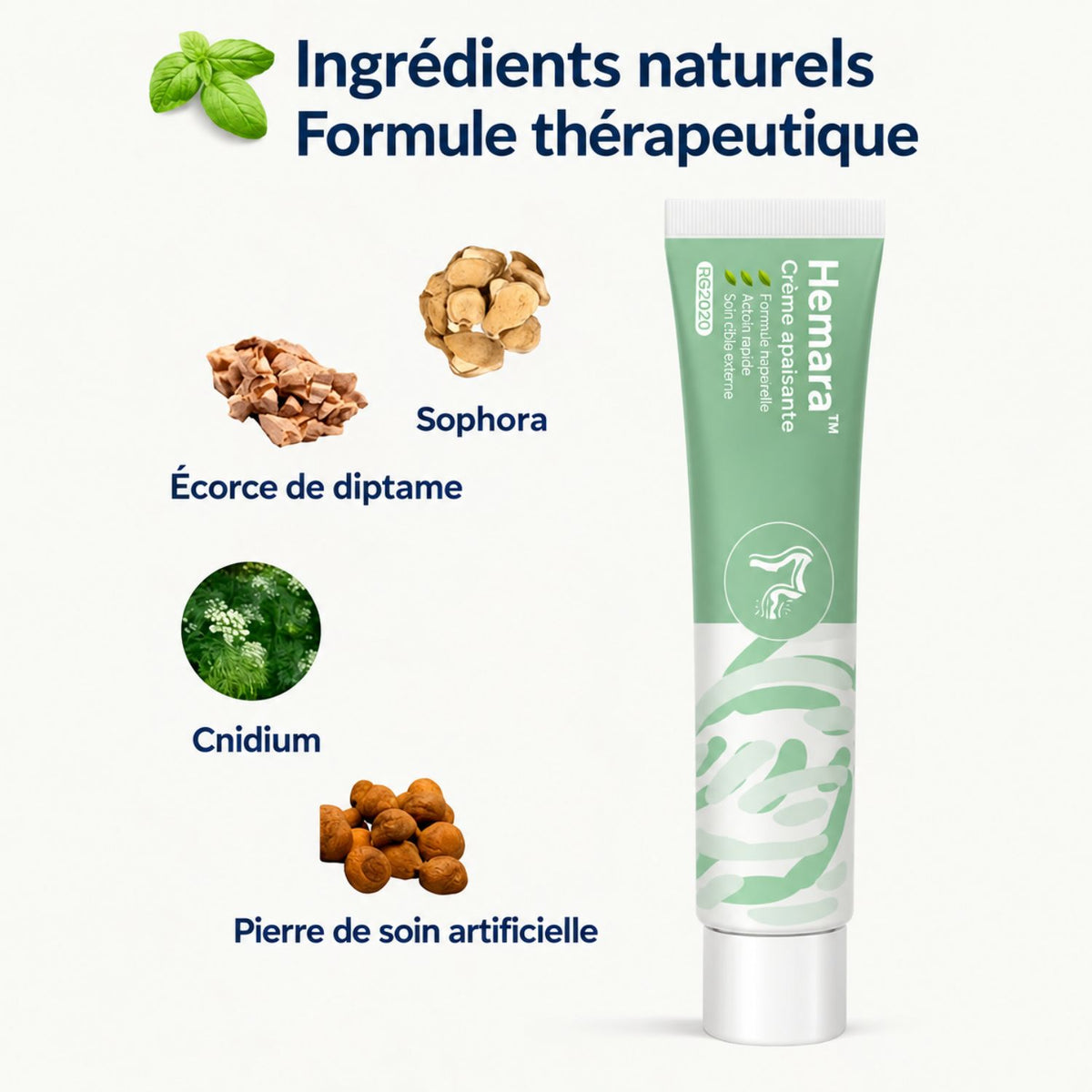 HemoraCare™ | Crème végétale contre les hémorroïdes | Traite 99 % des hémorroïdes dès la première application !