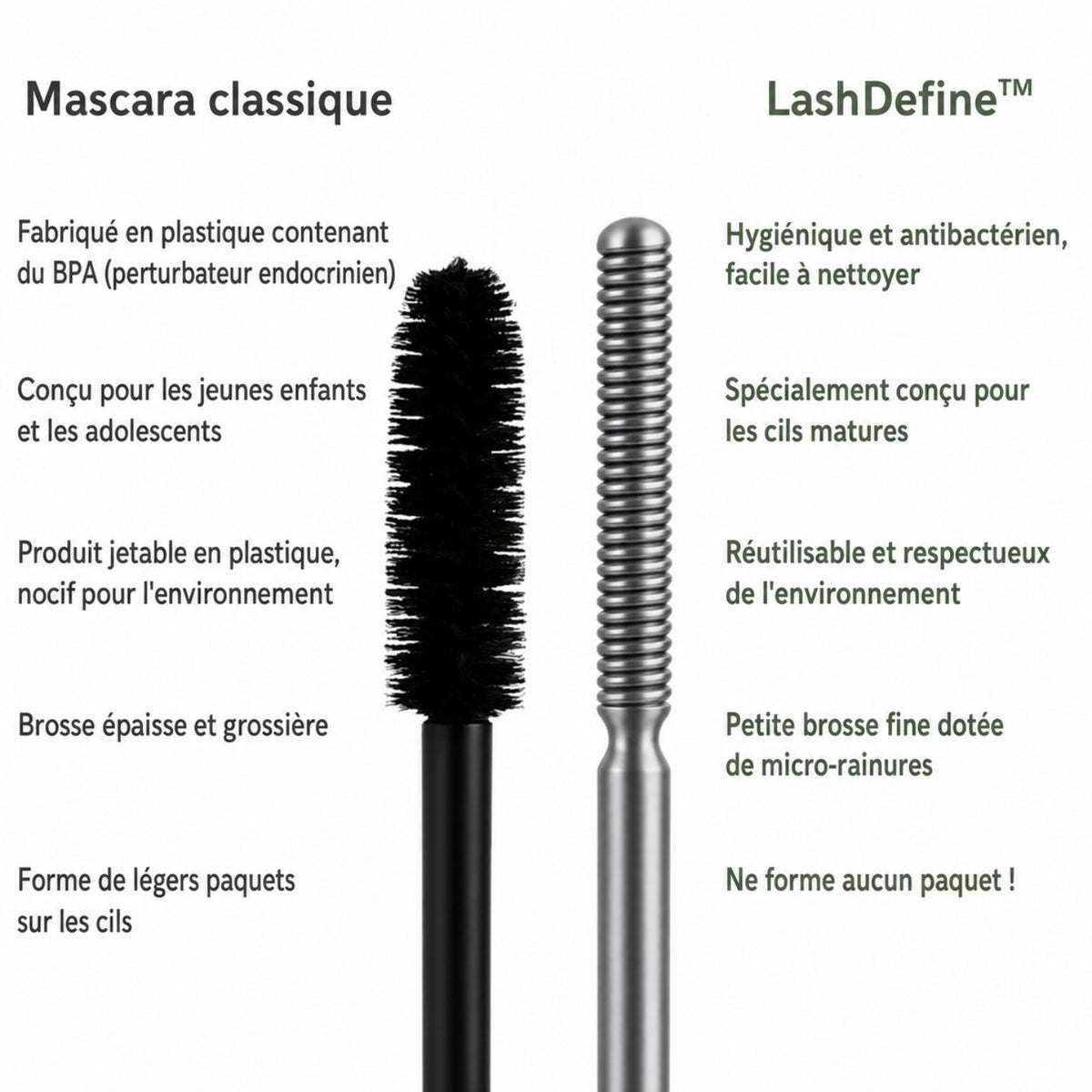 LashDefine™ | Peigne métallique pour des cils sublimés et longue tenue