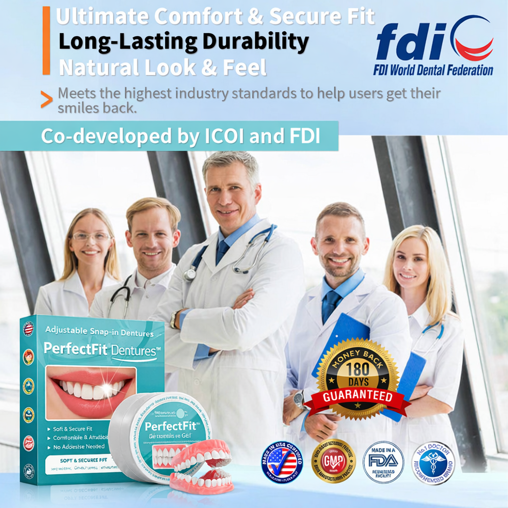 PerfectFit Dentures™ – Sourire sécurisé sans dentiste + 50% de réductio - Science Factory FR