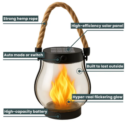 SolarEmber™ – La Lanterne Solaire à Flamme Parfaite, Chaque Nuit | -50 %