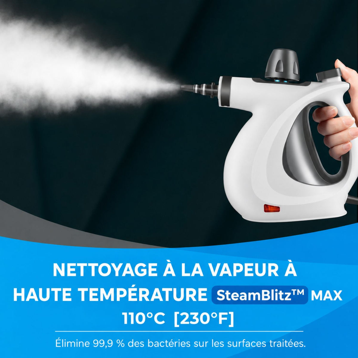 SteamBlitz™ | Nettoyage en profondeur sans produits chimiques – prêt en quelques secondes