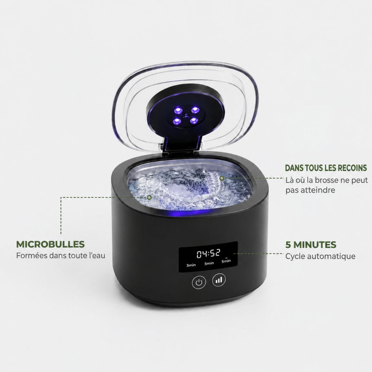 UltraClean™ | Nettoyage en profondeur de votre gouttière dentaire en seulement 5 minutes