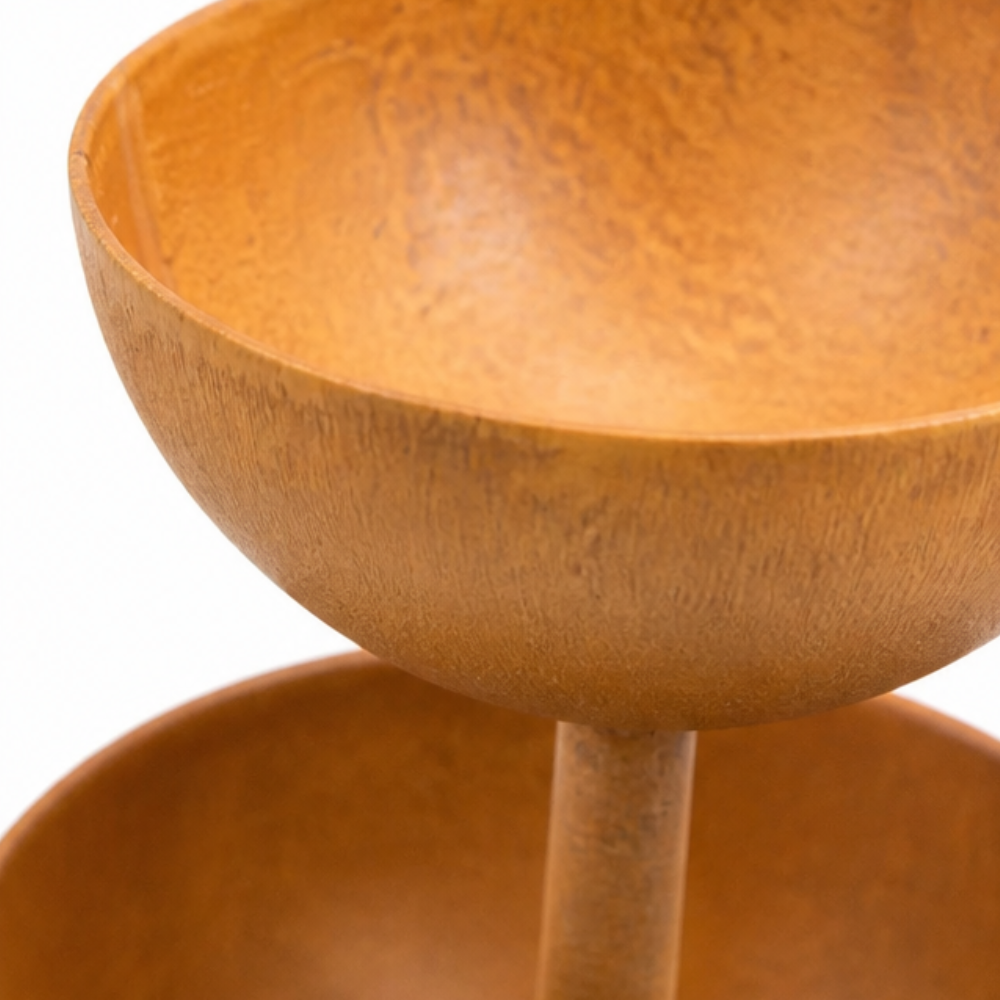 CopperBloom™ – Bain d’Oiseaux de Jardin Rustique en Cuivre sur Piquet