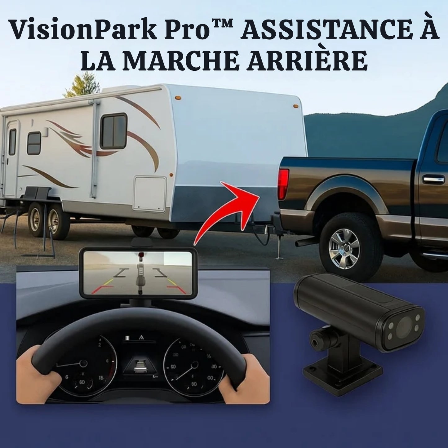 VisionPark Pro™ Caméra de Recul – Garez-vous en toute sérénité, sans stress ni approximations