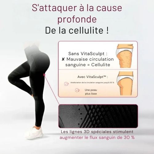 VitaSculpt™ Legging Sculptant | Réduit visiblement la cellulite de 87 % en seulement 10 jours !