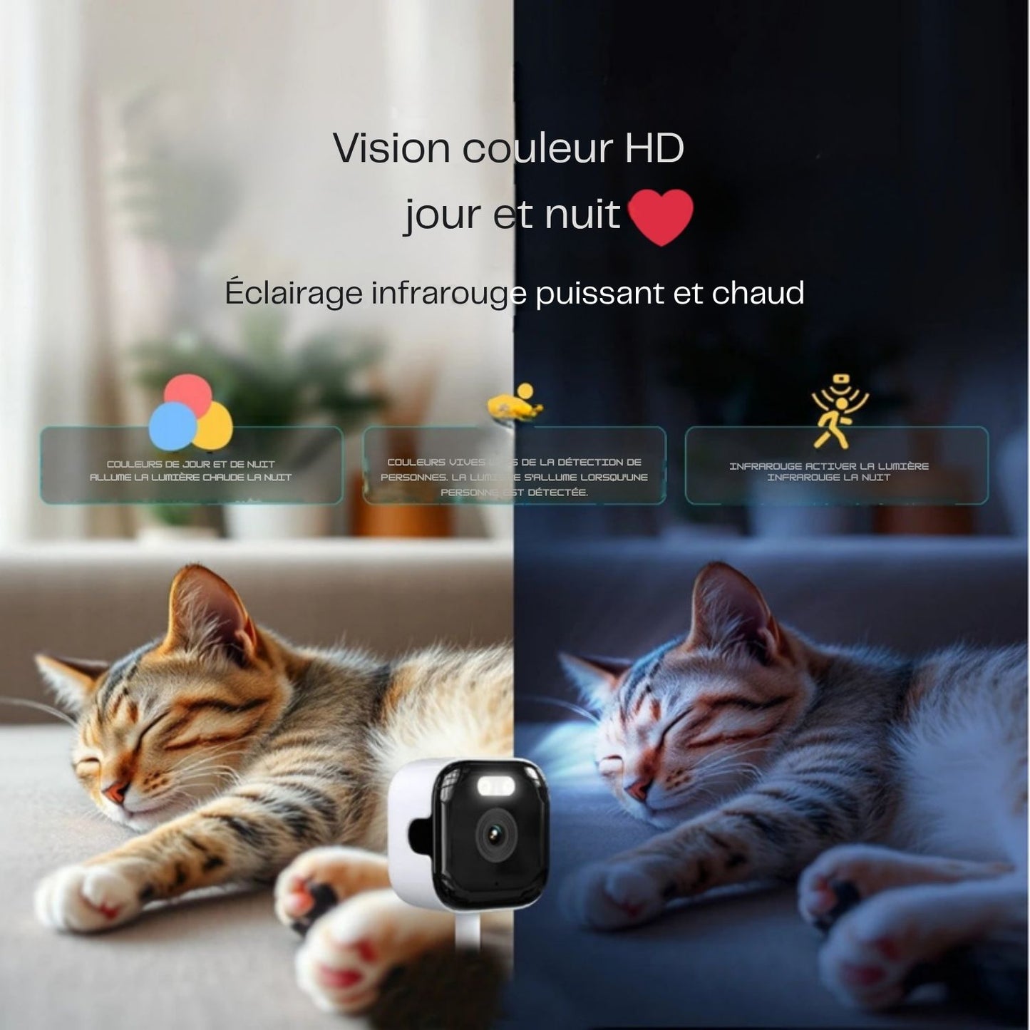 VueProtect™ | Caméra Intérieure Discrète Qui Protège Votre Maison – Sans Perçage