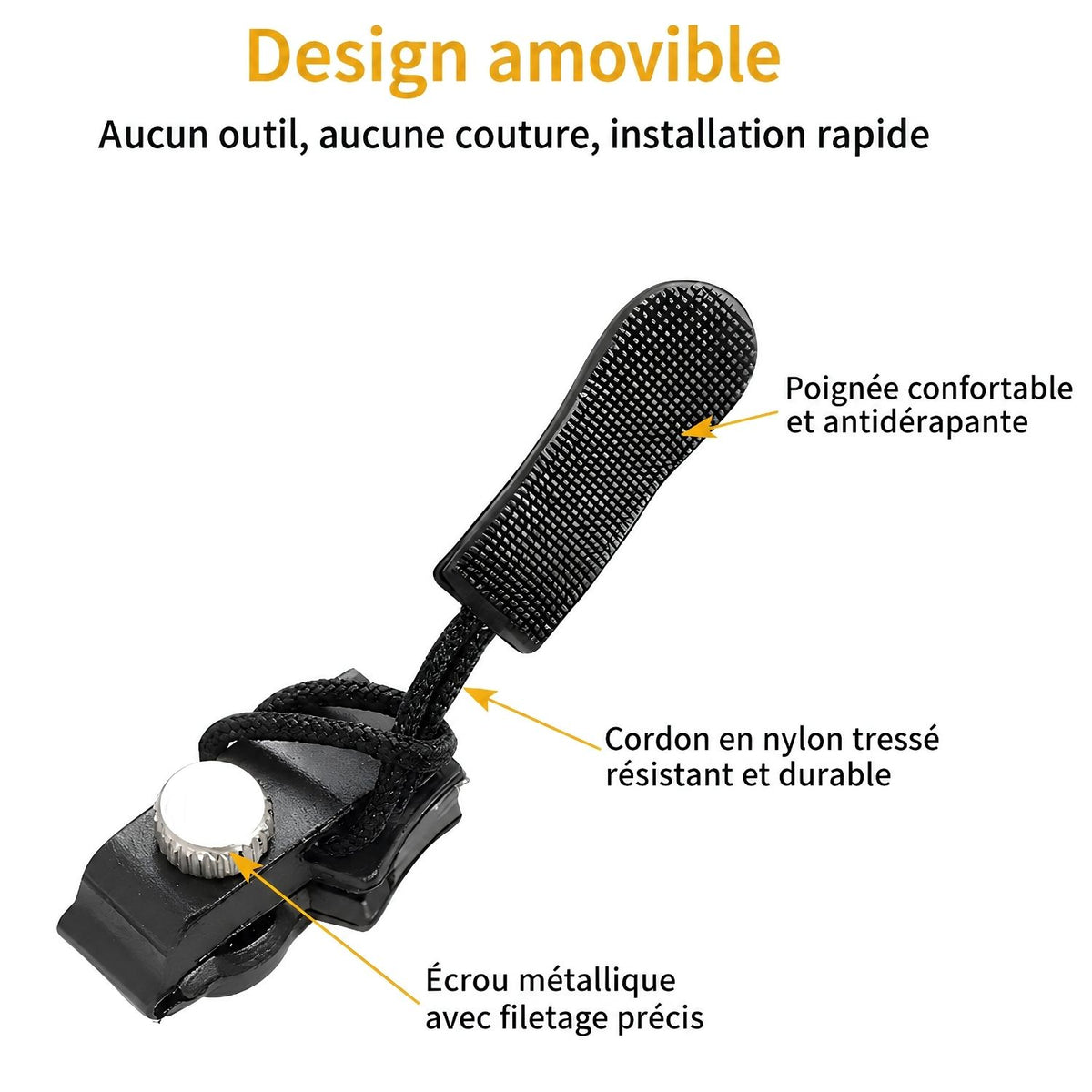 ZipFix™ – Kit universel et durable en métal pour réparer les curseurs de fermeture éclair