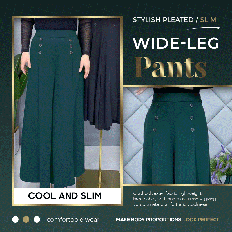 🔥 50% DE RÉDUCTION - SereniStyle™ Pantalon Large Plissé Élégant et Confortable
