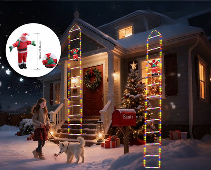 LumiNoël™ Père Noël grimpant avec éclairage LED
