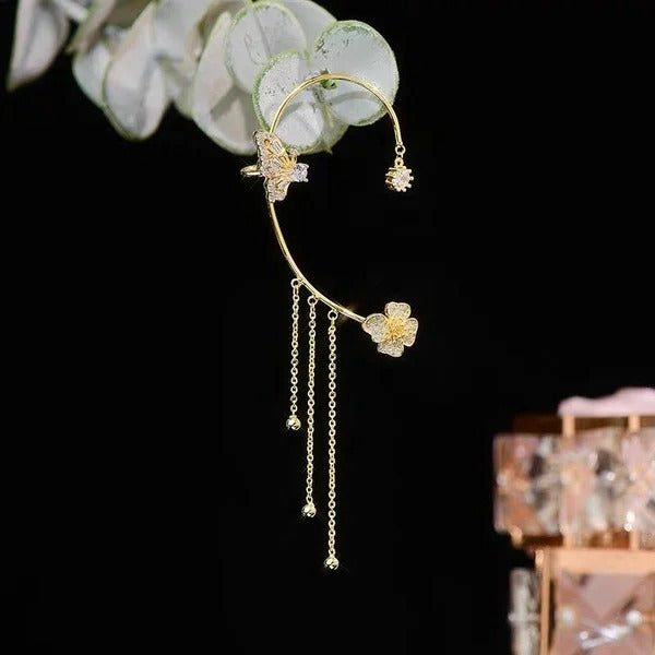 Celestelle™ – Boucles d’Oreilles Papillon & Fleur à Pampilles (50% de Réduction) - Science Factory FR